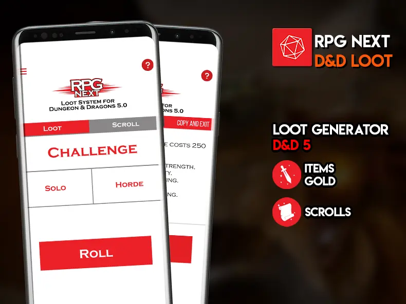 RPG Next Loots for Dungeons and Dragons