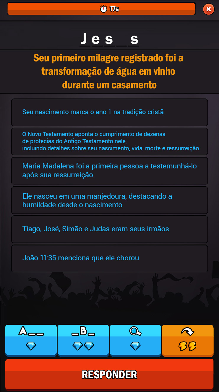 Quizz Challenge Bíblia - jogo de perguntas e respostas bíblicas
