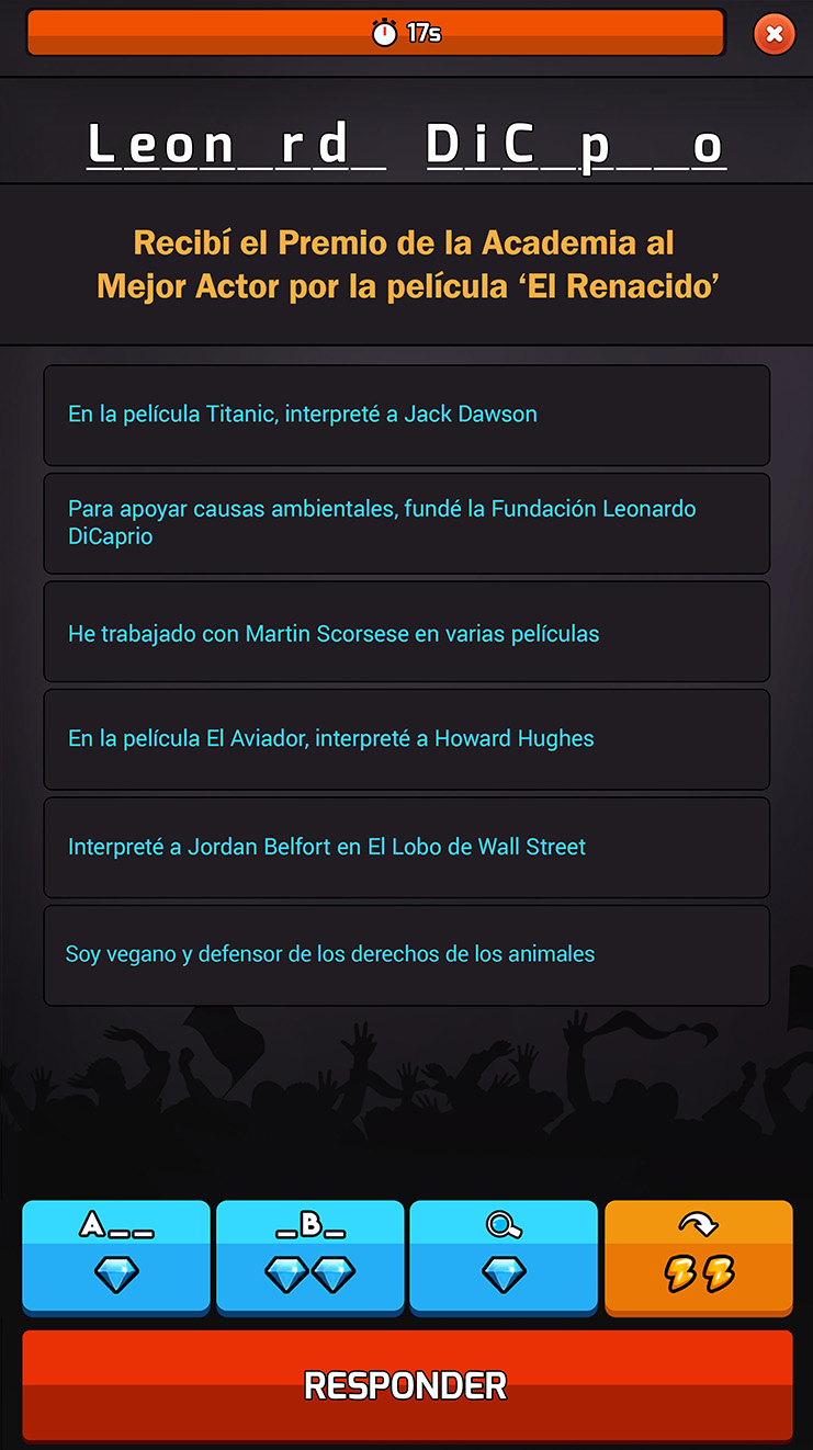 Quizz Challenge Celebridades - juego de preguntas y trivia sobre cultura pop